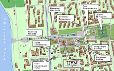 ЦУМ, торговый центр (ТЦ ЦУМ). Схема проезда.